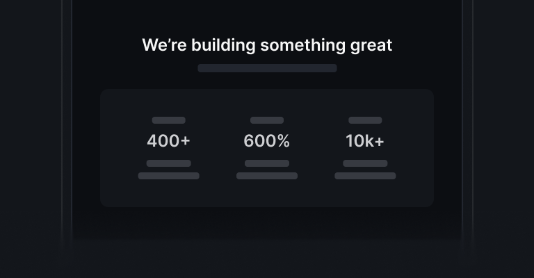 Metrics sections